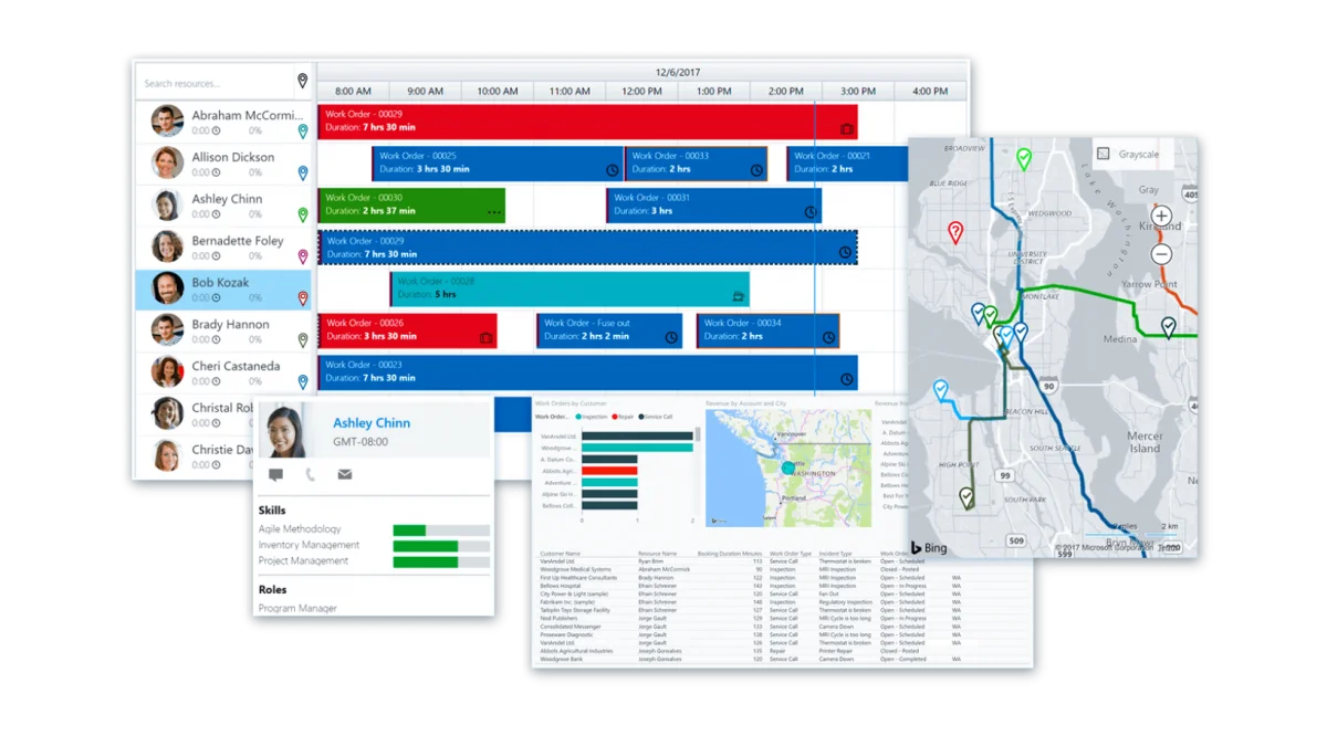 Capture d'écran Dynamics 365 Field Service