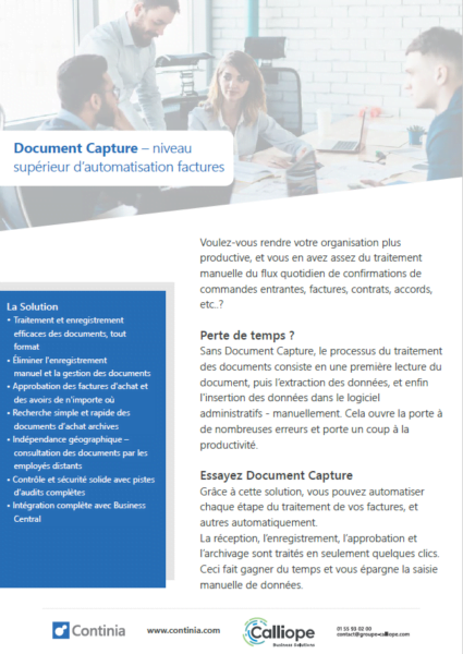 Fiche Produit Continia – Document Capture